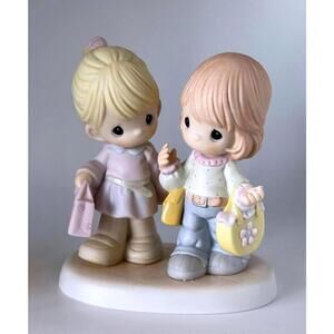 Precious Moments Friends Of A Feather Shop Together Girls With Glitter Purses